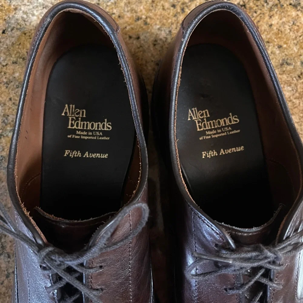 Men's Cap-Toe Oxford Dress Shoes - Dark Brown Size 11B